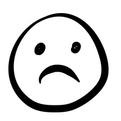 Hand Drawn Sketch Emoji with Different Emotion and Mood