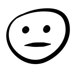 Hand Drawn Sketch Emoji with Different Emotion and Mood