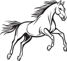 horse isolated on white