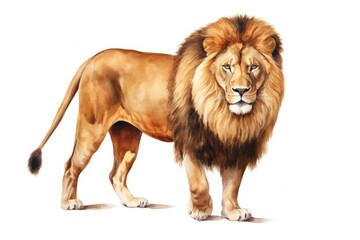 Obraz premium Illustration of lion wildlife animal mammal.