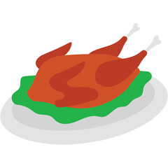 Fried Turkey Illustration