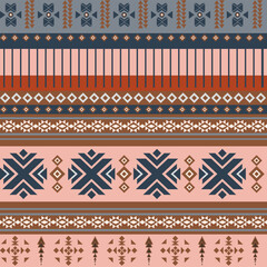 Navajo fabric pattern, bright and modern tones. Traditional geometric patterns combined with a modern twist. Suitable for home decoration or fashion use.
