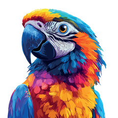 Colorful Low Poly Parrot Vector illustration
