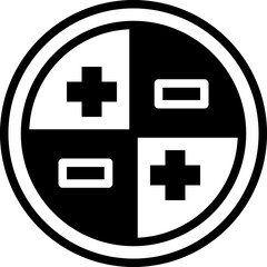 Obraz premium quarter solid line icon