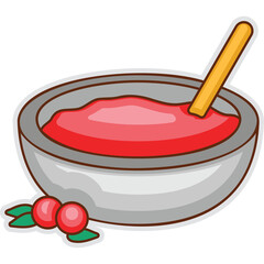 Cranberry Sauce Sticker