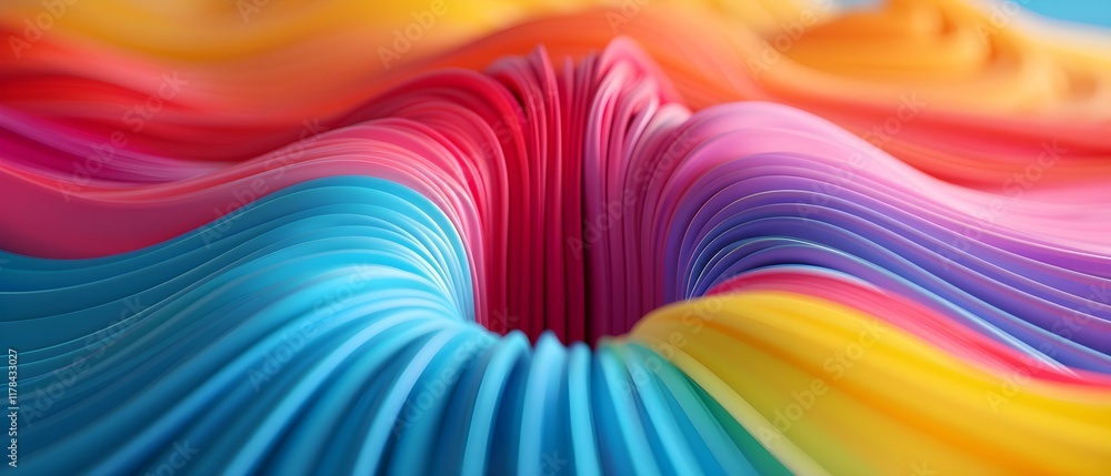Aufkleber vibrant flowing patterns in bold colors creating a dynamic visual experience