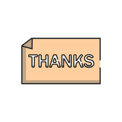 thank you letter vector design. thank you icon illustration