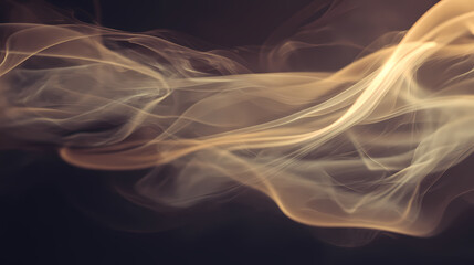 Fototapeta premium Golden light waves on black background