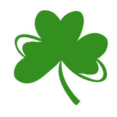 Four leaf clover flat vector