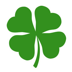 Fototapeta premium Four leaf clover flat vector