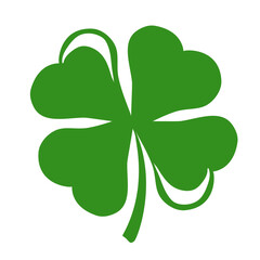 Four leaf clover flat vector