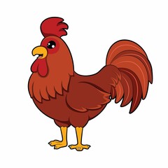 Chicken hen piggy bank coins produce gold egg isolated on white background, vector illustration.