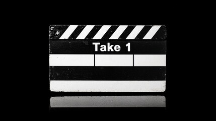 Obraz premium A classic film clapperboard displaying 