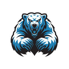 polar bear pose attacking with claws design logopolar bear pose attacking with claws design logo