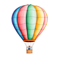 Vibrant Hot Air Balloon in Bright Colors