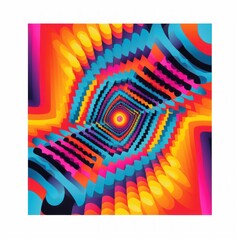 Fototapeta premium A cubic art pattern spiral.