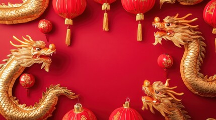 Fototapeta premium Chinese New Year Background Banner