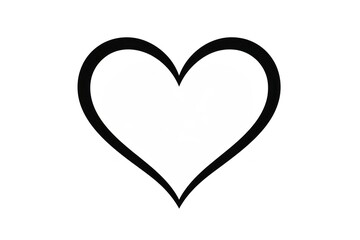 Heart white line creativity.