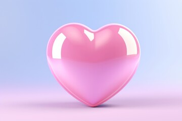 Glossy pink heart illustration