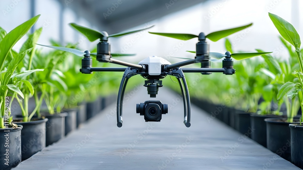 Poster advanced agricultural sensors enhancing crop monitoring, precision farming technology, optimizing yi