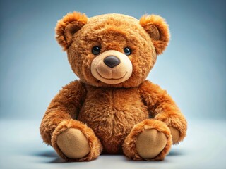 Fototapeta premium Brown Teddy Bear - Cute Plush Toy with Copy Space