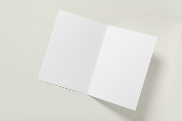 Blank brochure on white background