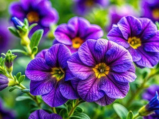 Calibrachoa Hybrida Callie Double Blue Closeup - Summer Garden