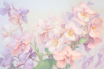 Violet flowers backgrounds painting blossom.