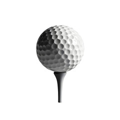High-quality golf ball on the tee