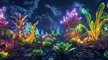 Obraz premium Closeup noblur 3D Model Abstract Art of Mystical crystal ball glowing with light on a dark background