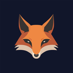 simple fox head vector