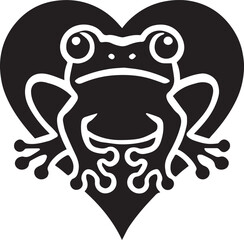 Frog black vector