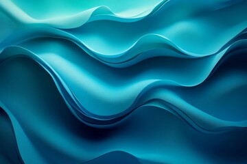 Fototapeta premium Glowing blue green gradient background, dynamic shadows texture, presentation backdrop, smooth transitions, Generative AI