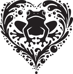 Frog black vector