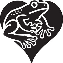 Frog black vector