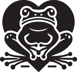 Frog black vector