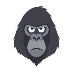 Obraz premium simple gorilla head vector