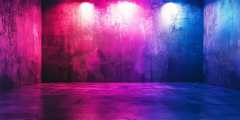 Grainy magenta cyan gradient background, neon glow texture, event flyer, high-contrast tones, Generative AI