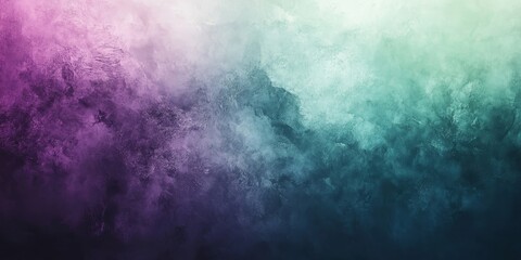 Fototapeta premium Pastel green violet gradient background, shimmering overlays texture, social media banner, retro transitions, Generative AI