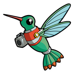 A robotic hummingbird with ultra-fast wings and miniature cameras.