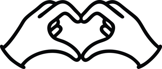 Heart-Shaped Hands Vector 