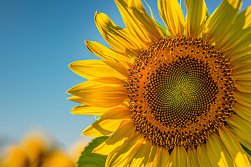 Naklejka premium A_vibrant_yellow_sunflower