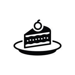 Black solid icon for pastry