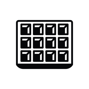 recommend clip art: Black solid icon for waffle