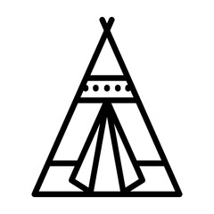 A simple design pyramid tent symbol