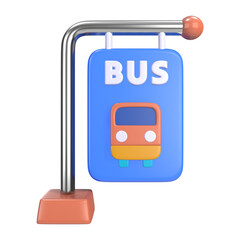 Bus Shelter 3D Illustration Icon