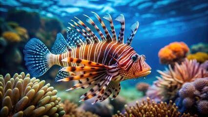 Enthralling tilt-shift photos transform lionfish into miniature marvels amidst threatened coral reefs.