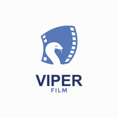 viper film simple logo in negative space