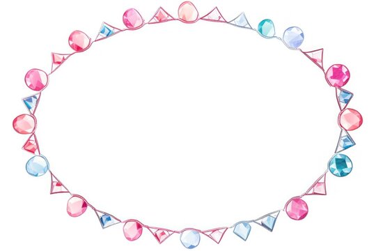 recommend clip art: Diamond frame border necklace jewelry circle.