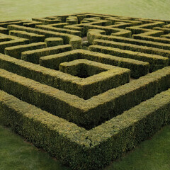 green hedge maze garden grass pattern wallpaper background design 